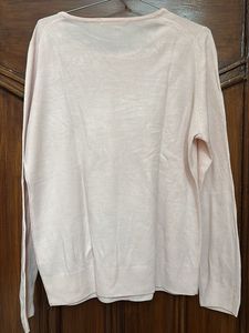 Light Pink Knit Sweater - Minimalist Style
