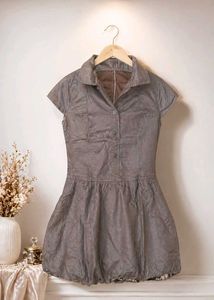 🍾 Luxe Bubble Shirt Dress – Y2K Chic Women