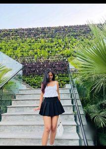 Stylish Black Pleated Mini Skirt