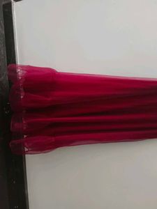 Maroon Net Embroidered Lehenga
