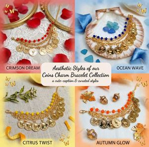 Aesthetic Multi-Layer Coin Charm Bracelets