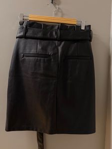 VERO MODA Black Faux Leather Skirt