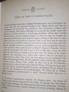 Thomas Hardy Tess of the D'Urbervilles