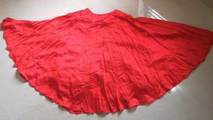 Red silk Skirt and top set