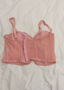 Pink Embroidered Corset top