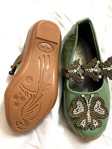 Sparkling Butterfly Embellished Mary Janes