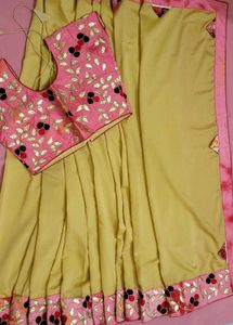 beautiful gotta patti silk saree