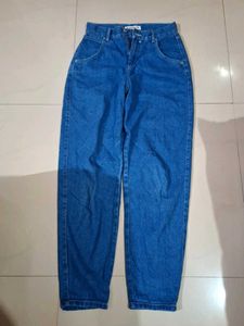 Blue Denim High-Waisted Jeans