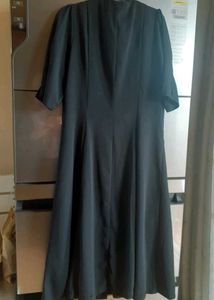 Vintage Black Button-Up midi dress