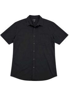 H&M Classic Black Short Sleeve Button-Up Shirt
