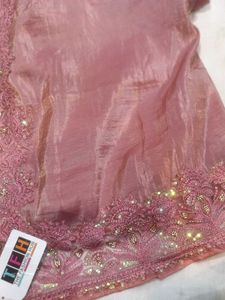 Embroidered Silk Saree