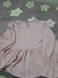 Chic Pink Peplum Blouse