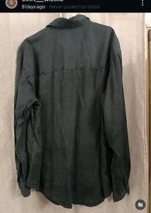 Classic charcoal black Men's Button-Up Shirt