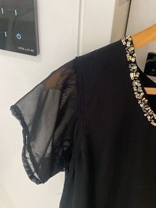 Chic Embellished Black Top