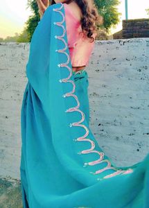 Elegant Sea Green hend work