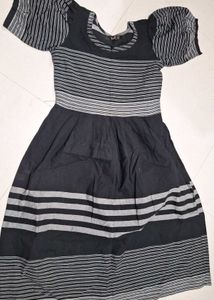 Chic Striped Black Dress