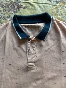 Men's Peach Polo T-Shirt