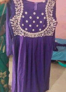 Elegant Purple Anarkali Kurta with Dupatta