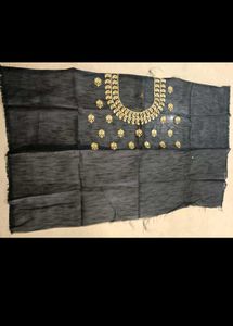 Elegant Black & Gold Embroidered Blouse