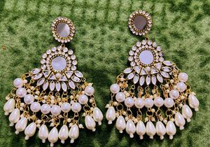 Woman Fancy Party Wear Havey Long Size Earrings
