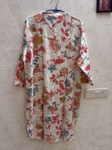 Floral Print Cotton Kurta