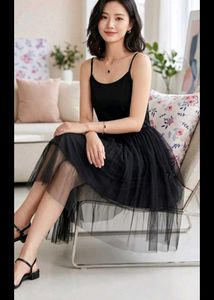 Black Tulle Party Dress