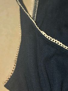 Navy Blue Lace Top