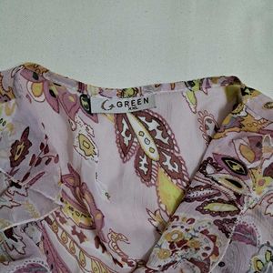 Y2k Vintage Forest Fairy Desi Chatpata Sheer Top