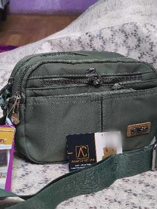 Stylish Black multi zipper Crossbody Bag