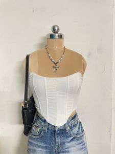 Chic White Corset Top