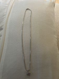Delicate Silver Chain Necklace with Pendant