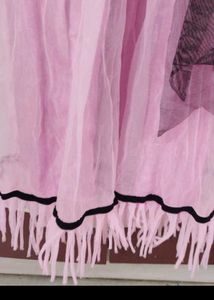 Chic Pink &amp; Black Lace kurta