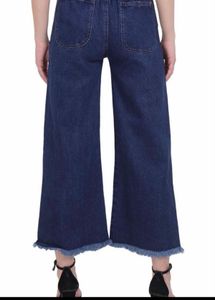 High-Waisted Wide Leg Denim Jeans