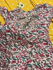 Bohemian Floral Embroidered Kurta