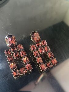 Dangling Gemstone Earrings