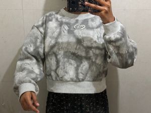 Grey ACID WASH Crewneck Sweatshirt