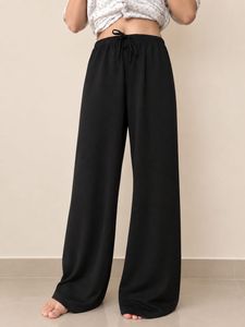 Black Wide Leg Lounge Pants