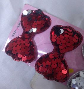 Sparkly Bow Hair Clips Set