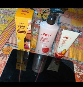 Plum Bodycare Set - Body Mist, Shampoo &amp; Face Wash