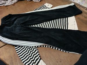 Comfortable Black Striped Pants