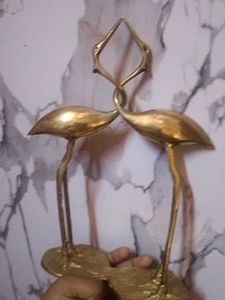 Vintage Brass Bird Sculptures