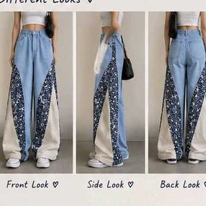 Unique Patchwork boot cut Jeans