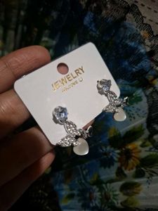 Sparkling Butterfly Heart Earrings