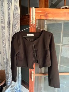 Black Cropped Blazer