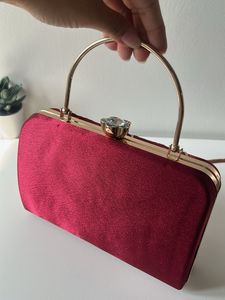 Elegant Red Beaded Clutch Purse