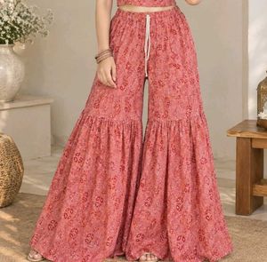 Boho Floral Print Palazzo Pant