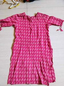 Pink Patterned Kurta