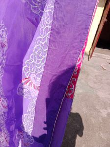 Elegant Purple Saree with Blouse