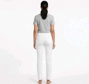 Classic White Denim Jeans