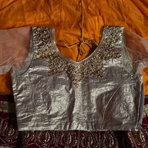 Stunning Orange &amp; Maroon Lehenga Choli Set